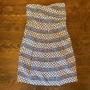 Outback Red Strapless Navy and White dress